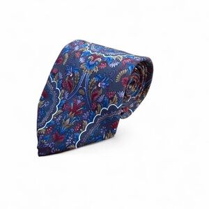 Christian Dior Monsieur Silk Tie Vintage Paisley Floral 90s USA Wide